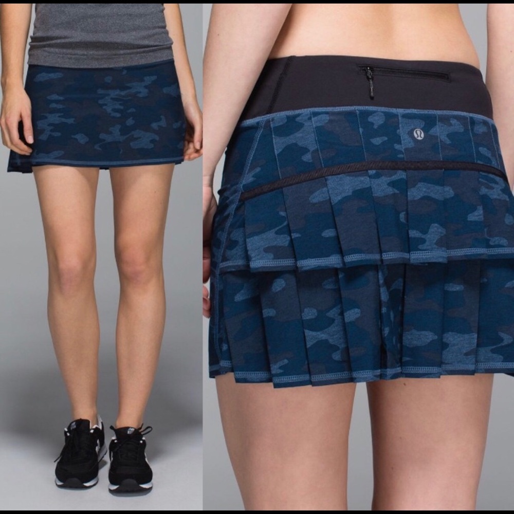 Lululemon Lulu Pace Setter Camo Skirt Skort Sz 4